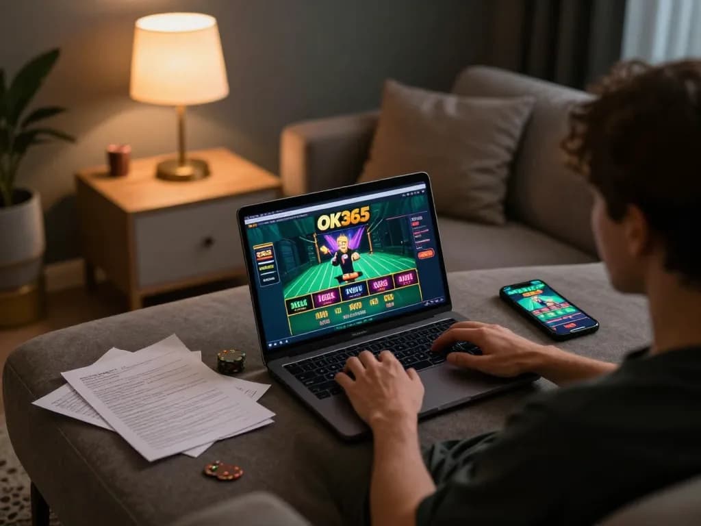 Engage in thrilling online gaming at https://ok365.best/ with a cozy setup and live dealer games
