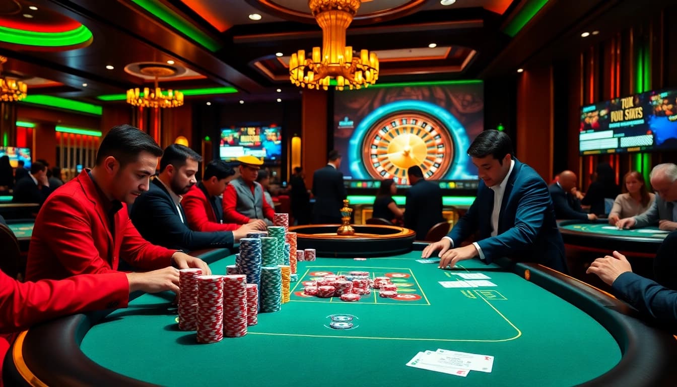 Experience high-stakes excitement at https://www.bdtk66.blog/ with vibrant casino visuals of poker and roulette.