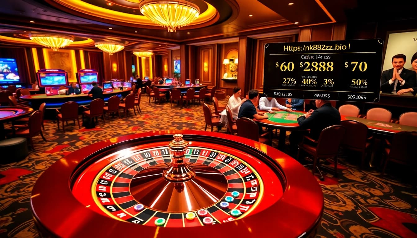 Experience the thrill of gambling with a vibrant casino scene featuring https://nk88zz.bio/ gaming tables and lively players.