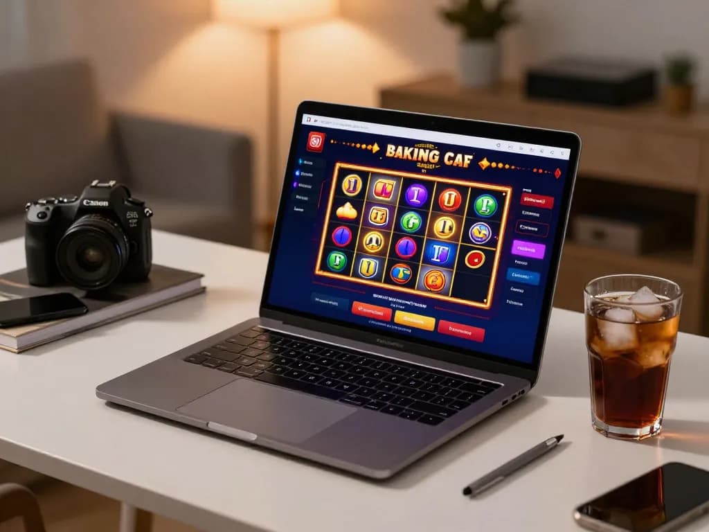 Player immersed in go8 online slot game experience at a stylish home setup.