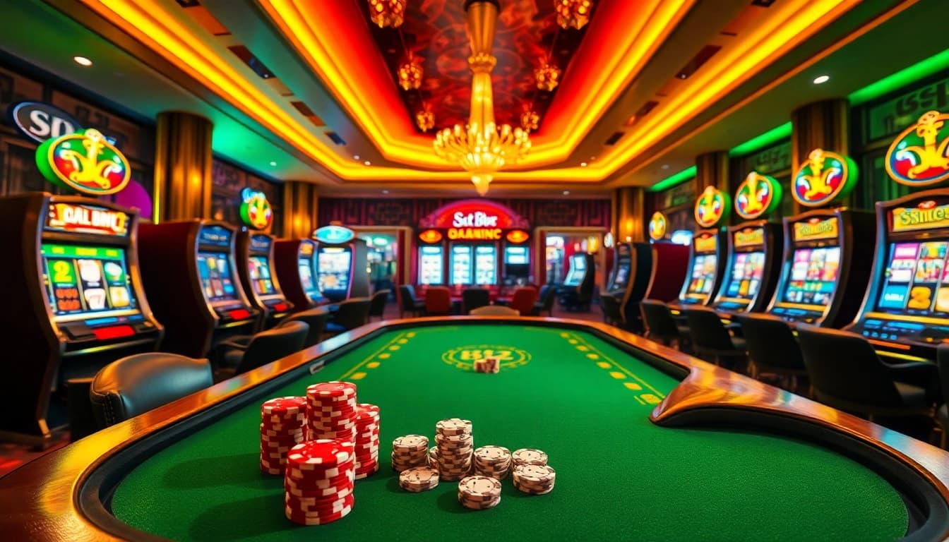 Experience the excitement at the b52 gaming table in a vibrant casino atmosphere.
