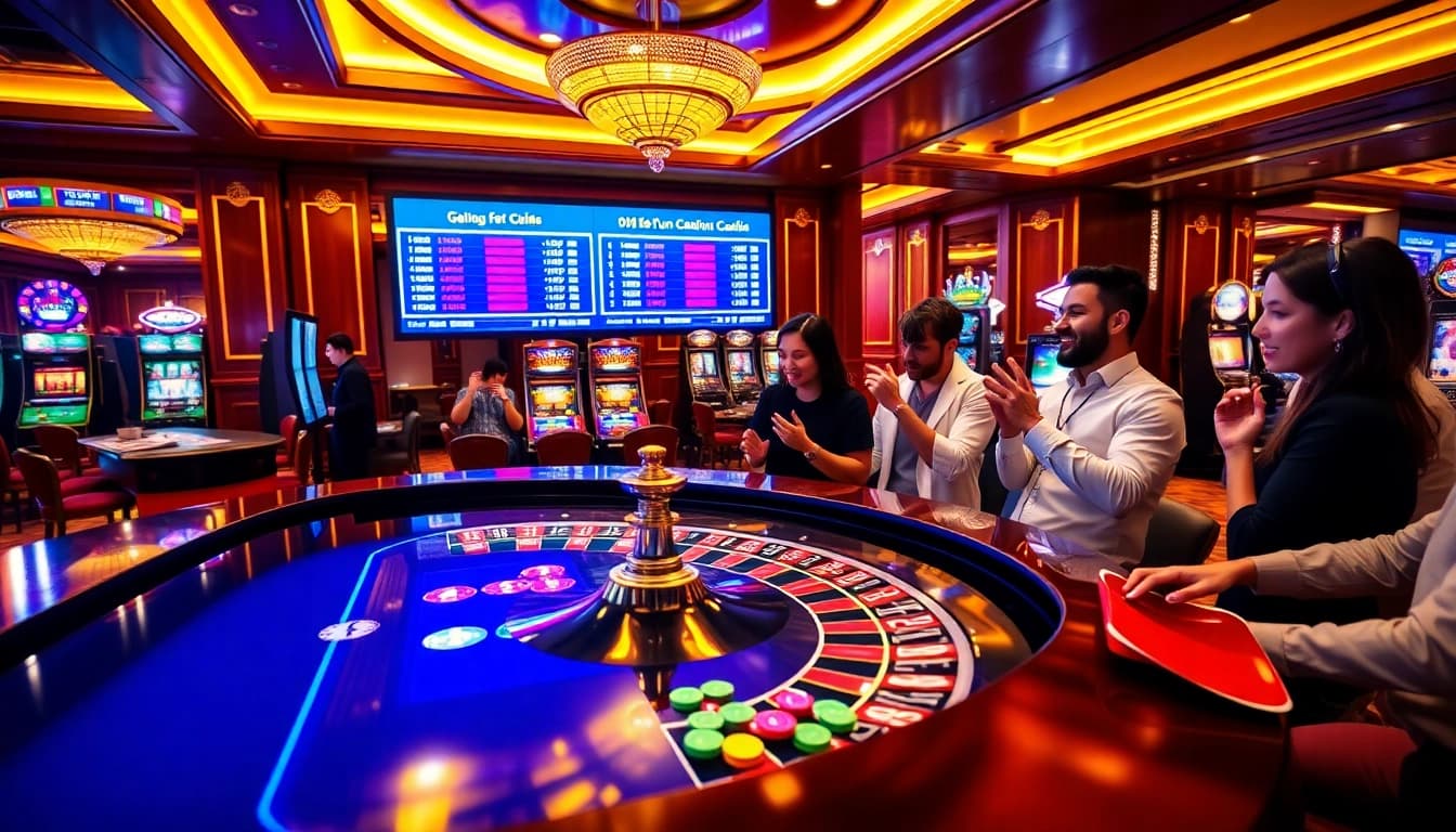 Experience the thrill of betting at okfun casino with vibrant roulette and poker games.