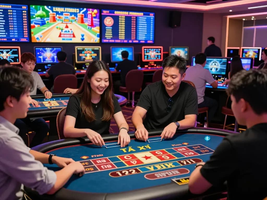 Experience the thrill of rik vip online gaming with vibrant tables, engaging players, and immersive AR elements.