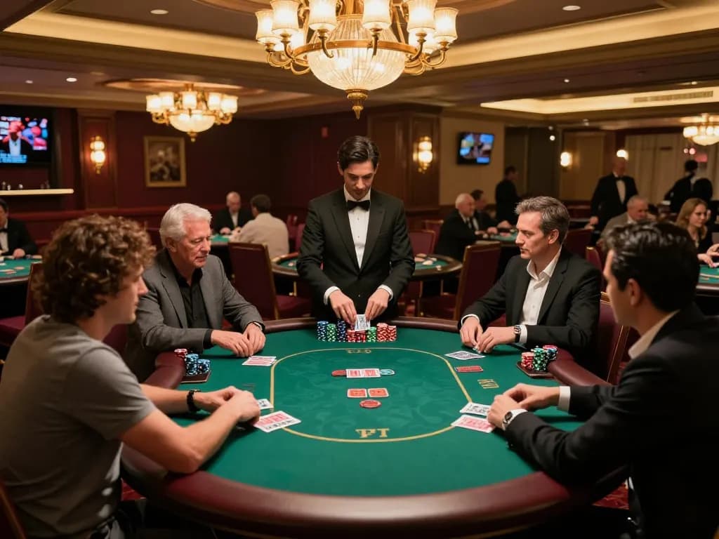 Engaging poker gameplay at an upscale casino featuring 88clbgo's elite atmosphere and excitement.