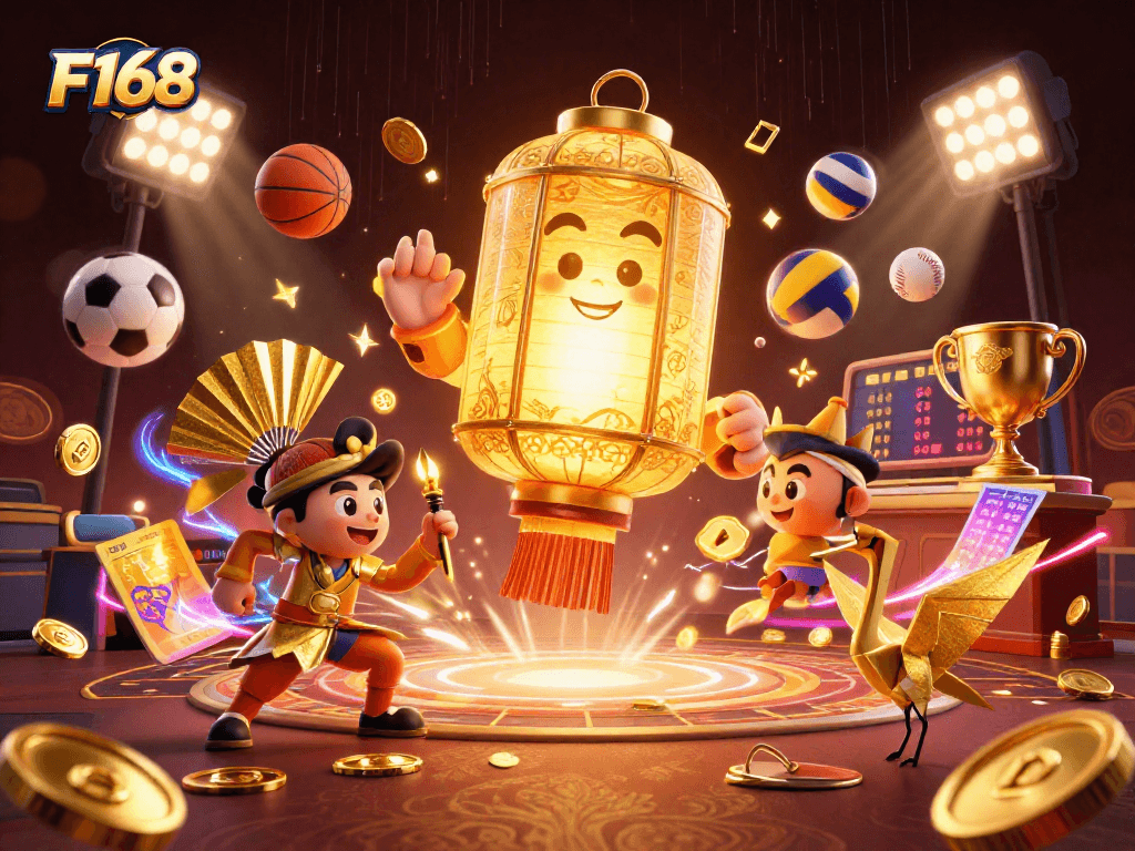Experience thrilling moments at F168 with vibrant casino characters and dynamic game elements.