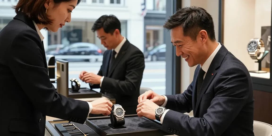 Replica watches displayed in upscale boutique, showcasing luxury craftsmanship.