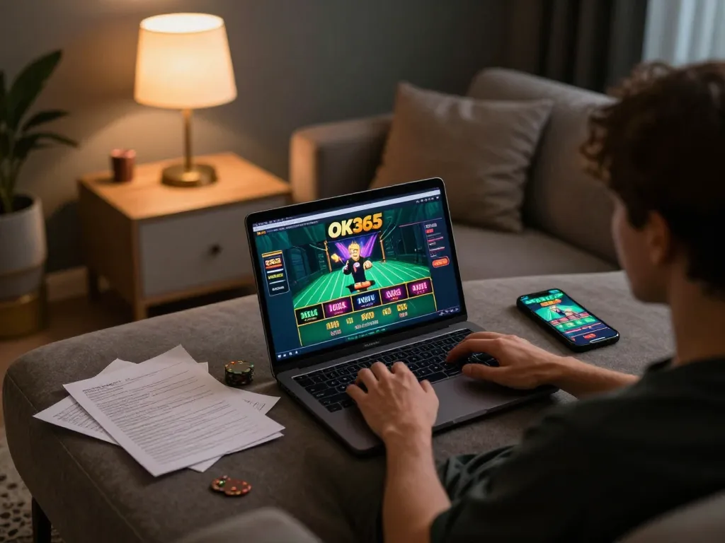 Engage in thrilling online gaming at https://ok365.best/ with a cozy setup and live dealer games