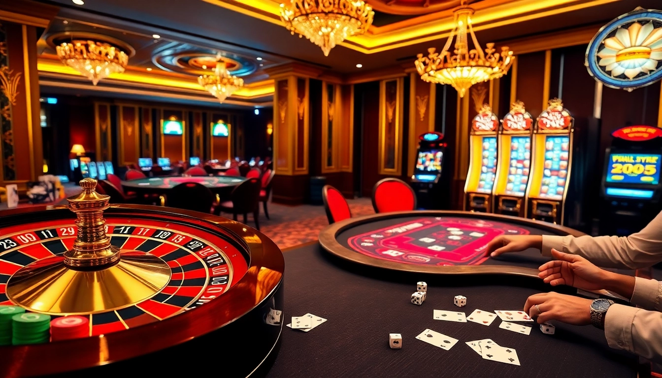 Experience the thrill of gaming at https://tr88.work/ with vibrant casino tables and excited players.
