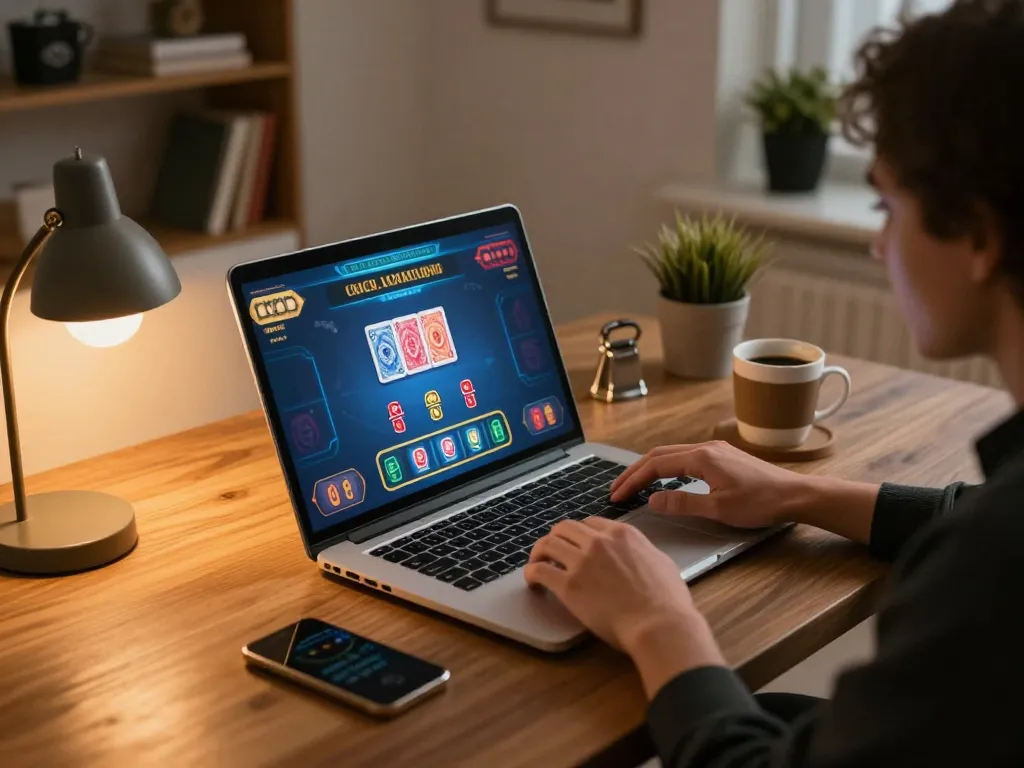 Engaging in live dealer games on NK88 platform at a cozy home gaming setup