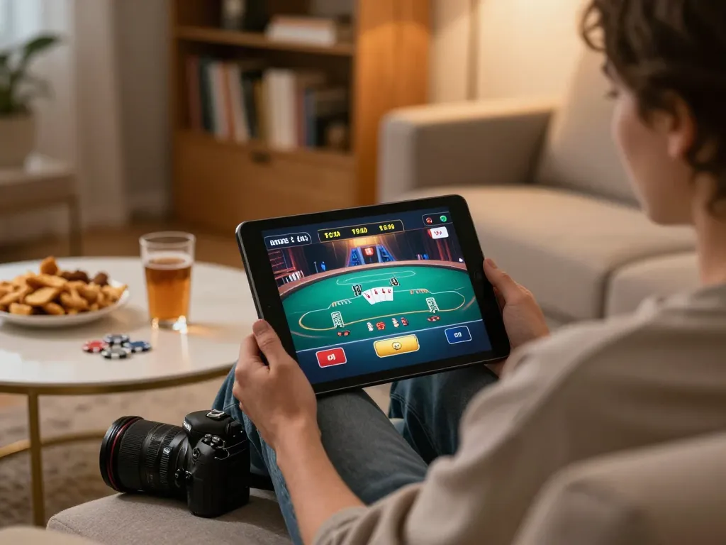 Enjoying poker action on bayvip, engaging online gaming experience from home couch