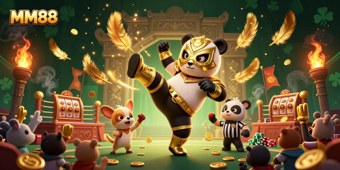 Engage with MM88's thrilling casino adventures featuring an action-packed wrestling scene.