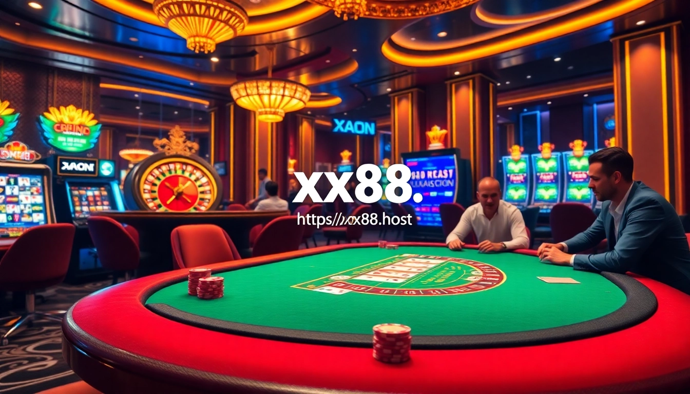 Engaging poker game scene highlighting the vibrant atmosphere of https://xx88.host