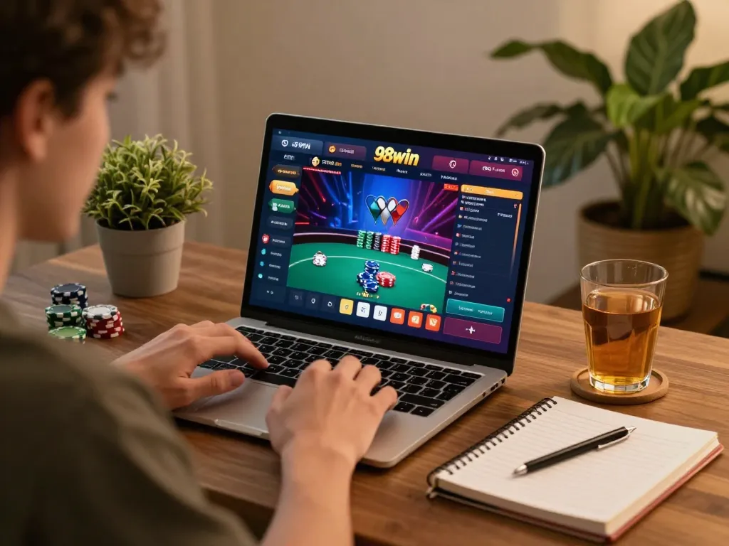 Engaged player enjoying an online game at 98win while managing bankroll and strategies effectively.