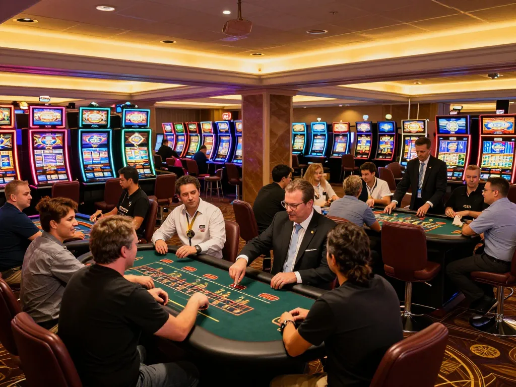 Players enjoying games at nhà cái cm88 casino with vibrant atmosphere and dynamic excitement.