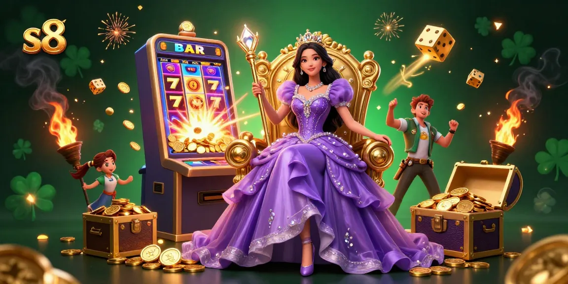 Play exciting casino games at s8, featuring a jackpot explosion and vibrant casino elements.