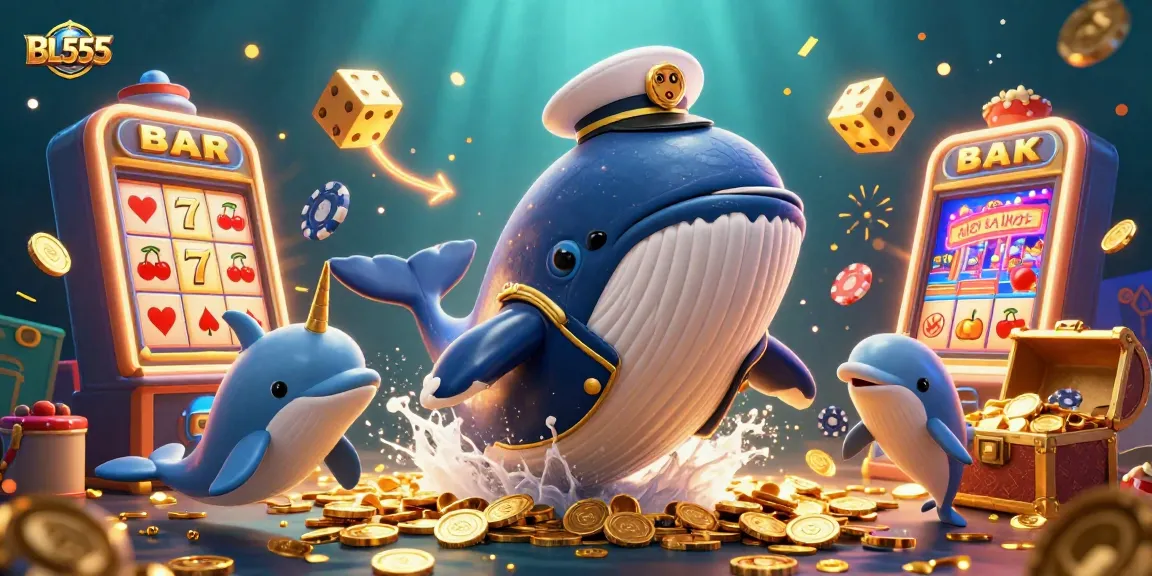 Explore exciting casino adventures with BL555 and its captivating 3D characters in a vibrant jackpot scene.