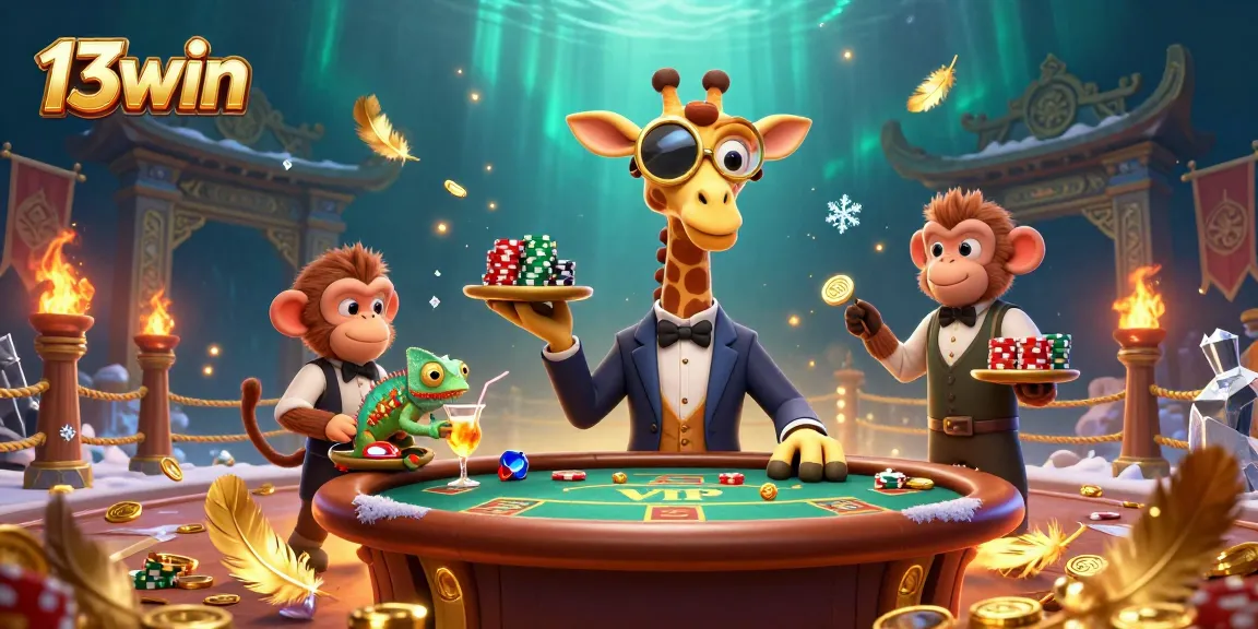 Experience thrilling gaming at 13win with a vibrant scene of casino excitement.