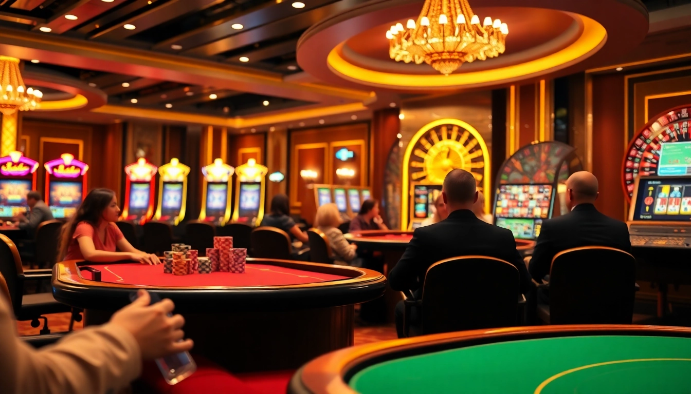 Experience the thrill of gambling with https://nk88zz.bio/, showcasing vibrant casino tables and energetic players.