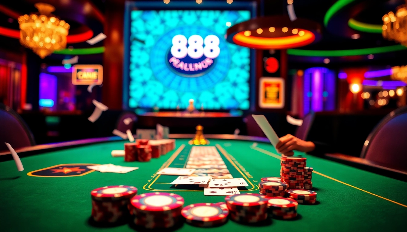 Exciting blackjack action at say88 casino with professional dealers and vibrant atmosphere.