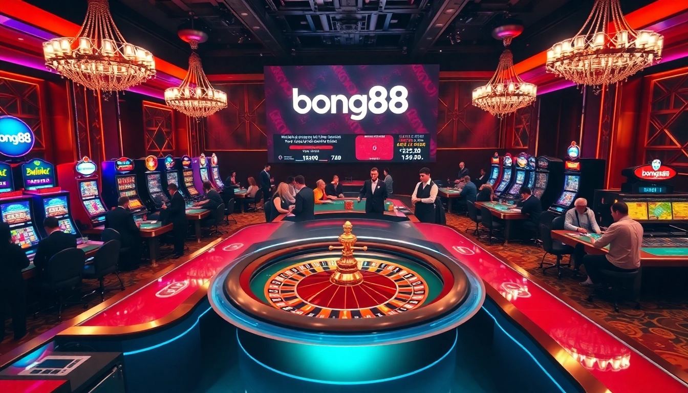 Experience the excitement of gambling at bong88 with vibrant casino tables and thrilling betting action.