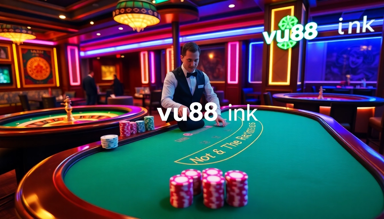 Experience excitement at VU88.ink with vibrant casino games, professional dealers, and elegant setups.
