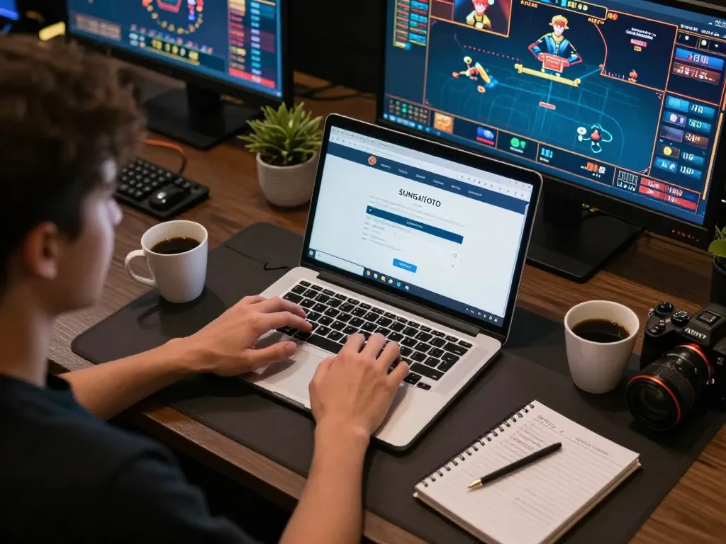 Login to daftar sungaitoto while engaging in serious online gambling strategy at home