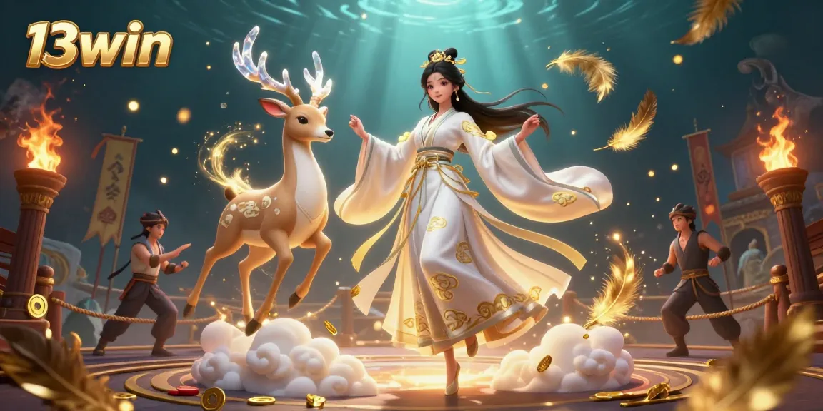 Bet on 13win's exciting casino offerings featuring vibrant characters and rich gaming elements