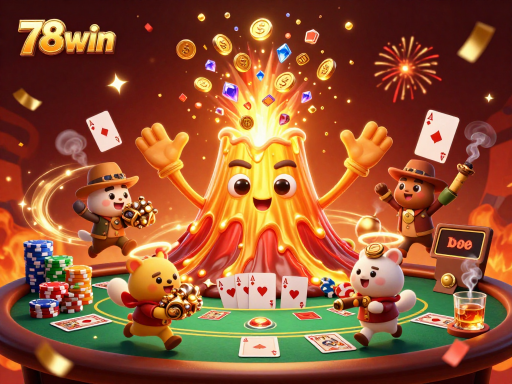 Engage with 78win's dynamic casino atmosphere featuring treasure and vibrant gaming elements.