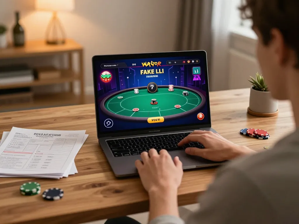 Engaging poker gameplay on man88 platform from a cozy home office.