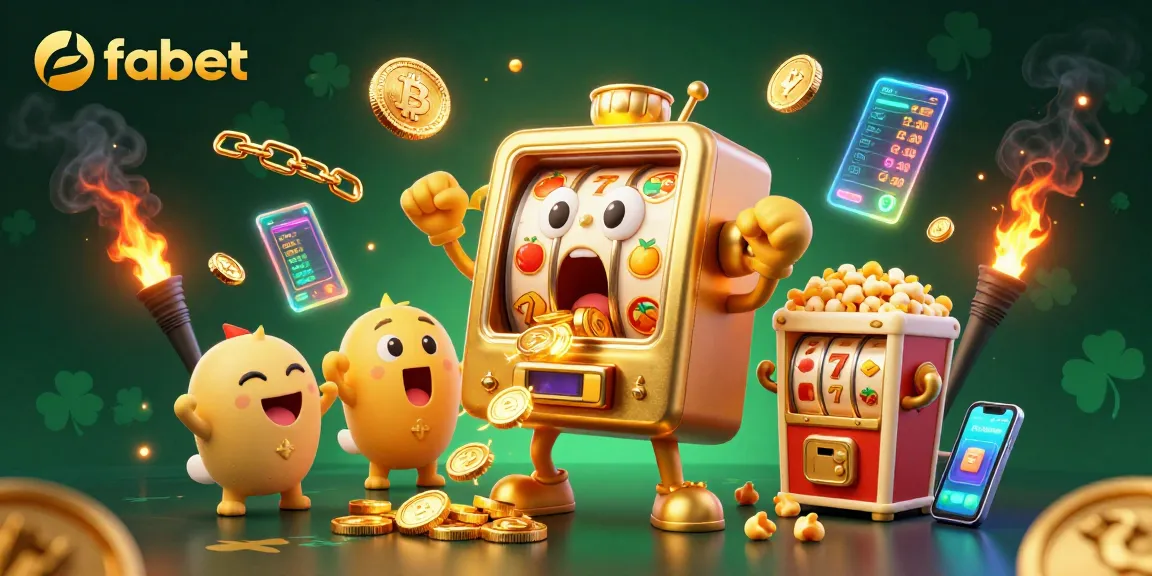 Spin the fabet slot machine for incredible jackpots and magical wins in this dynamic 3D scene.