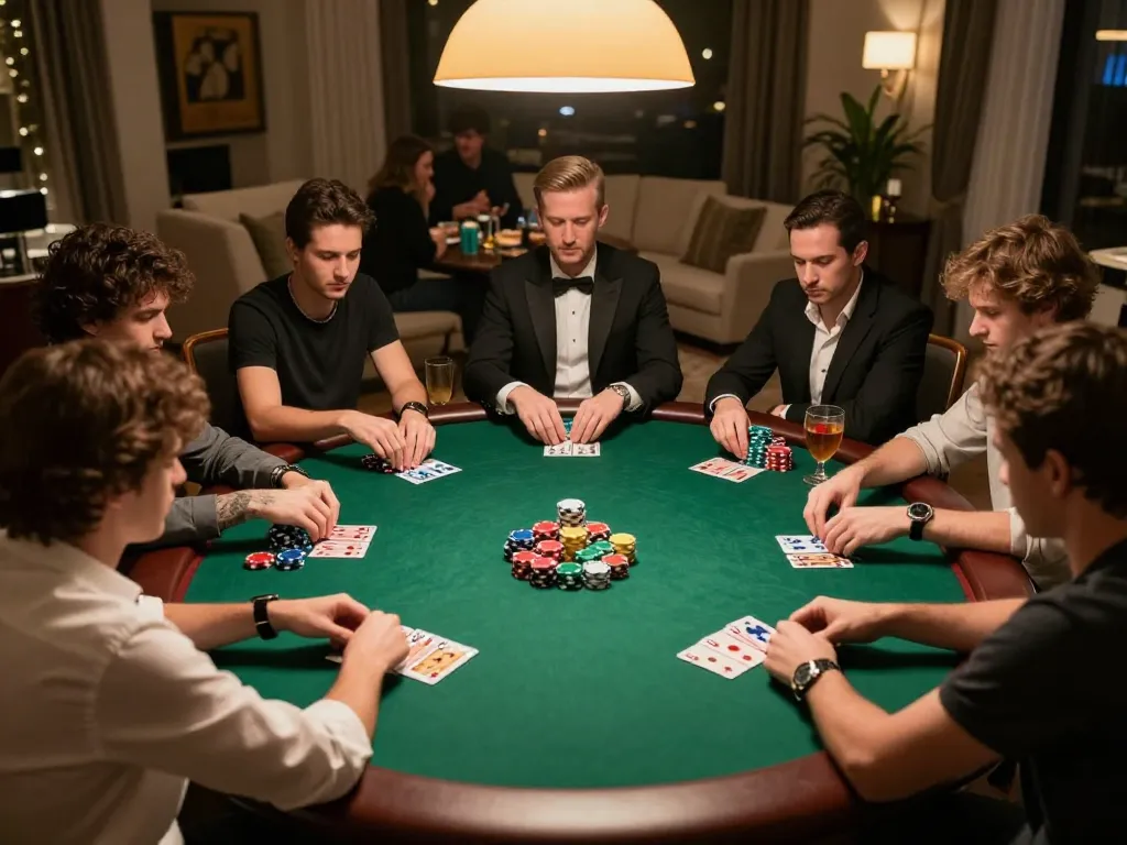 Experience the thrill of tablepremierr poker with friends during an intense game night.