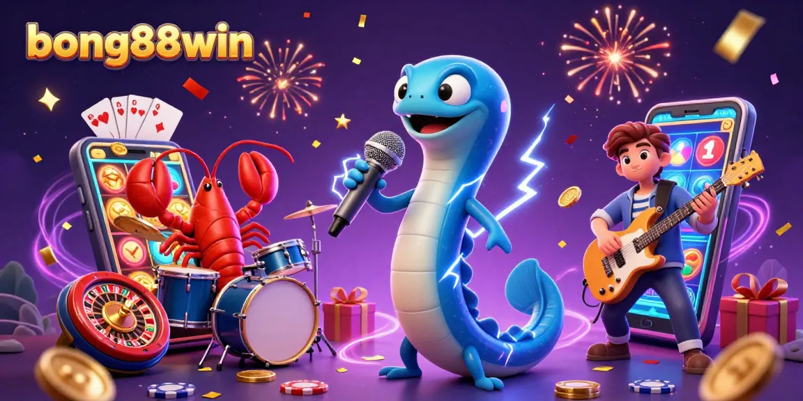 Experience the vibrant underwater casino ambiance with bong88win featuring a DJ electric eel and engaging sea creatures.