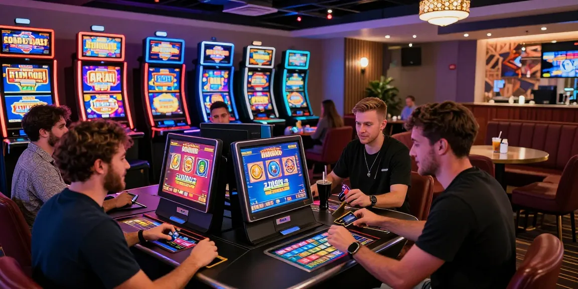 Players enjoying credit card casinos UK, engaging with live games and vibrant atmosphere.