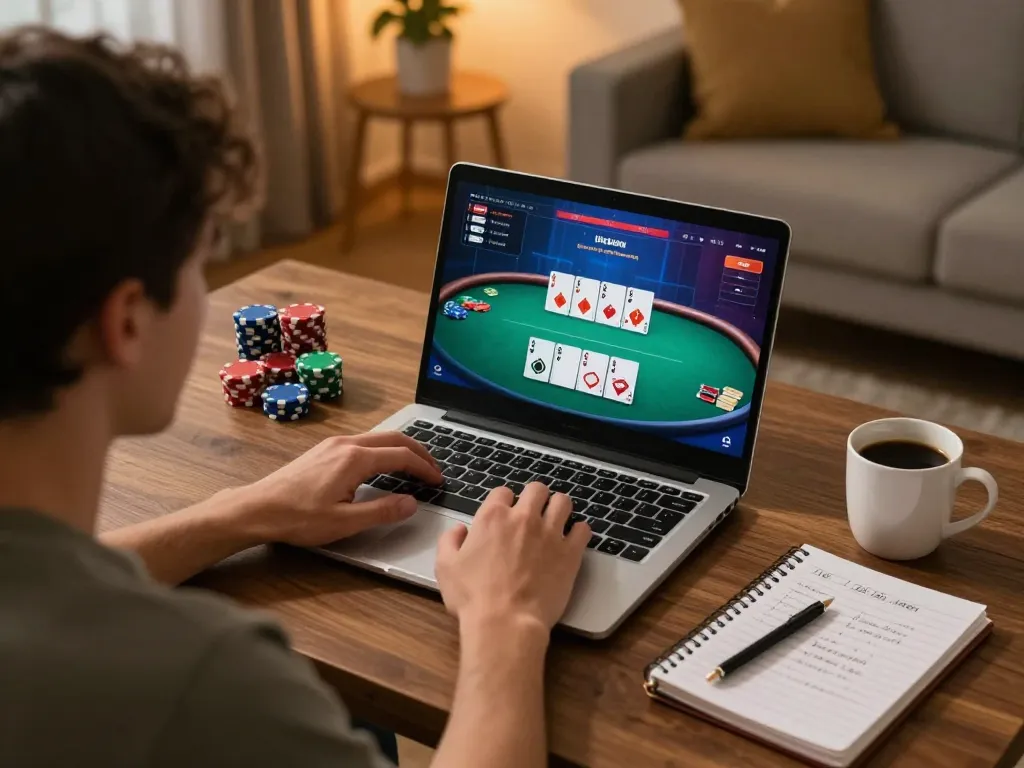 Engage in thrilling poker gameplay at home with 78winvina, showcasing strategy and comfort.