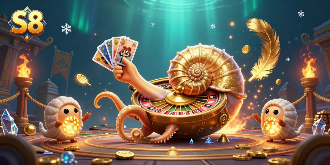 Experience thrilling S8 casino adventures with a vibrant nautilus roulette wheel illustration