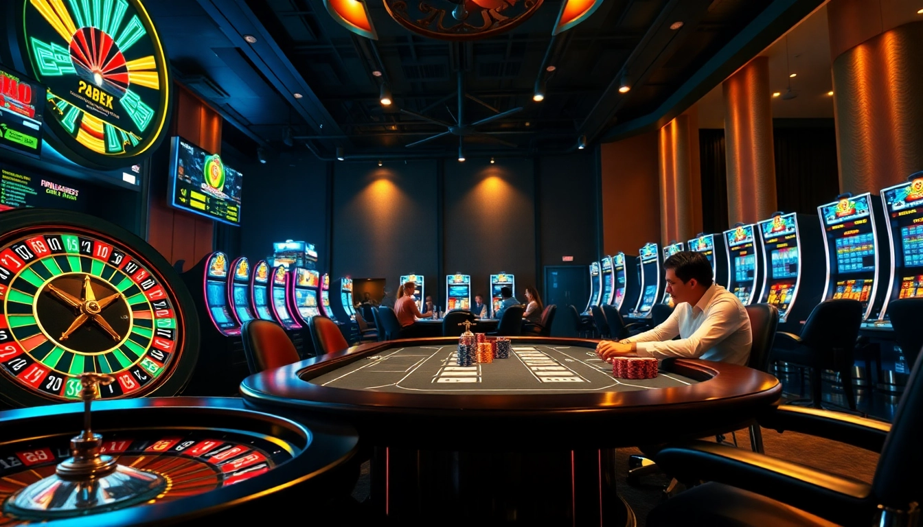 Engage in thrilling gambling at https://aa888bet.us/ with vibrant roulette wheels, poker tables, and slot machines.