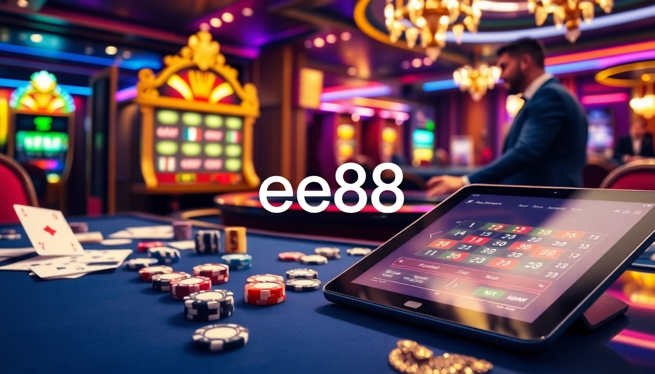 Experience the thrill of gambling at ee88 with vibrant casino tables and exciting gameplay.