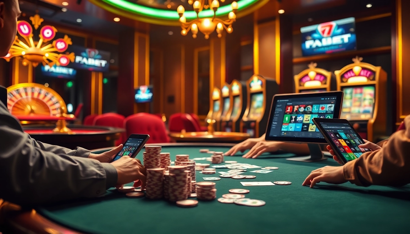 Experience thrilling gambling at FABET with high-stakes poker and roulette action.