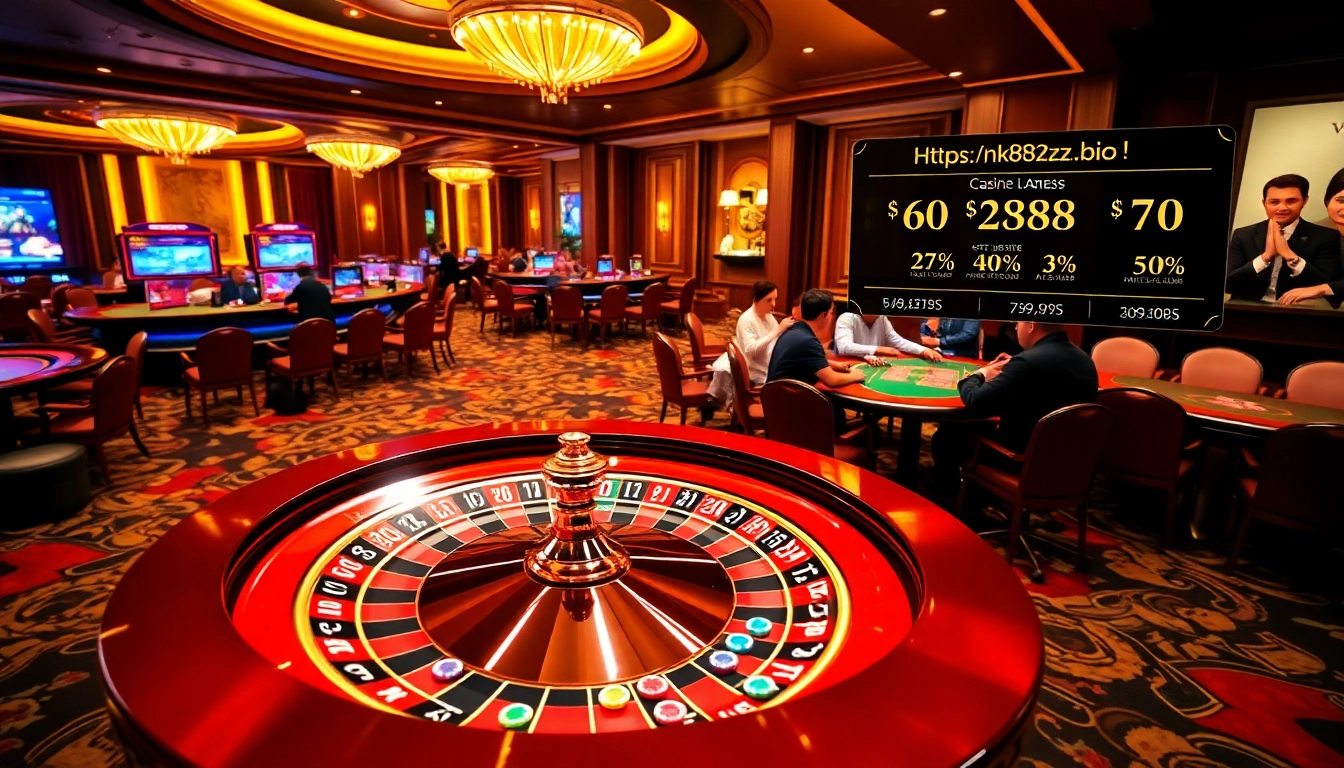 Experience the thrill of gambling with a vibrant casino scene featuring https://nk88zz.bio/ gaming tables and lively players.