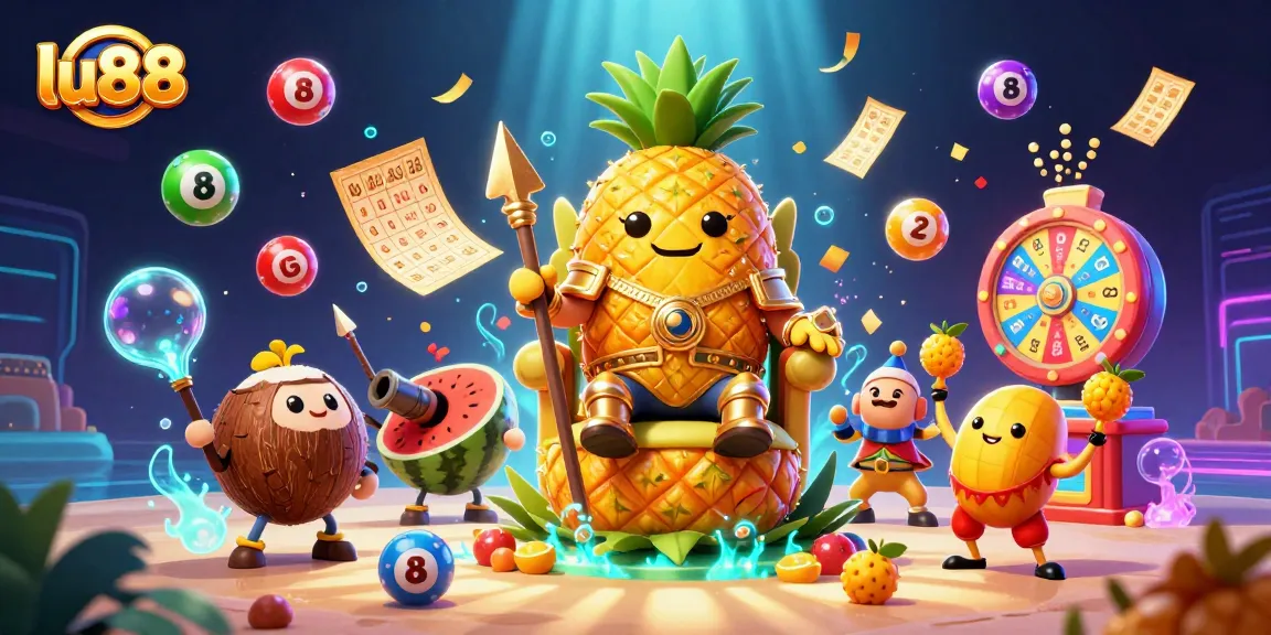 Experience thrilling casino fun with lu88's vibrant gaming scene featuring lottery balls and prizes.
