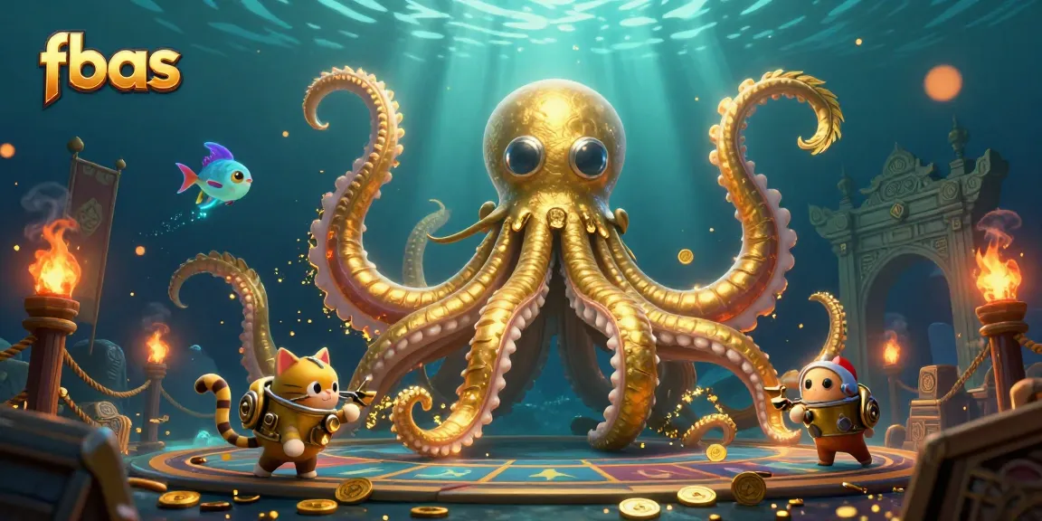 fbas players experience a vibrant underwater casino adventure with a kraken and diving cat