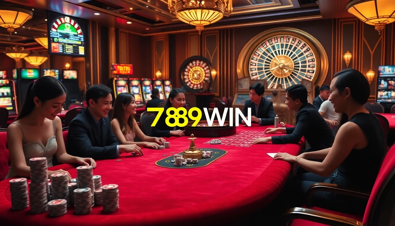 Experience the thrill of the game 789WIN with engaging casino tables and vibrant slot machines.