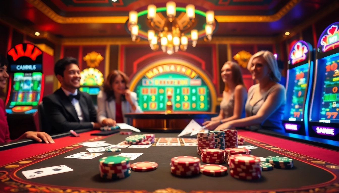 Hitclub's vibrant casino scene featuring poker, roulette, and exciting online gaming elements.
