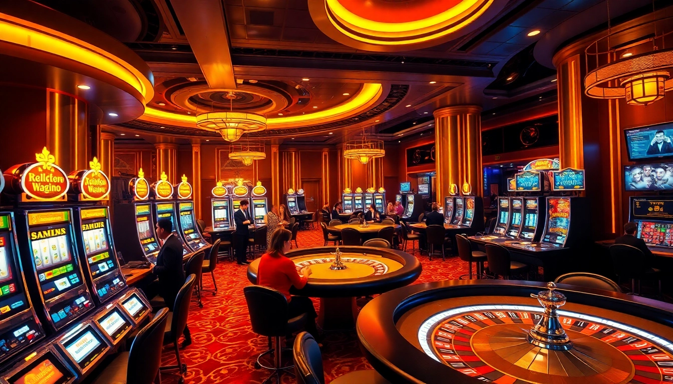 The hidden wiki dark web influences the vibrant casino scene featuring slot machines and poker tables.