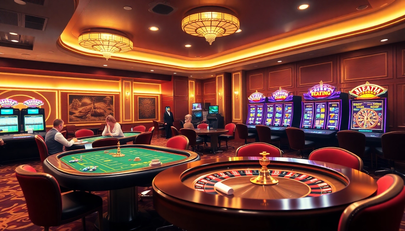 Experience the thrill of gaming at hay88-teamala.us.com with vibrant casino visuals and excited players.