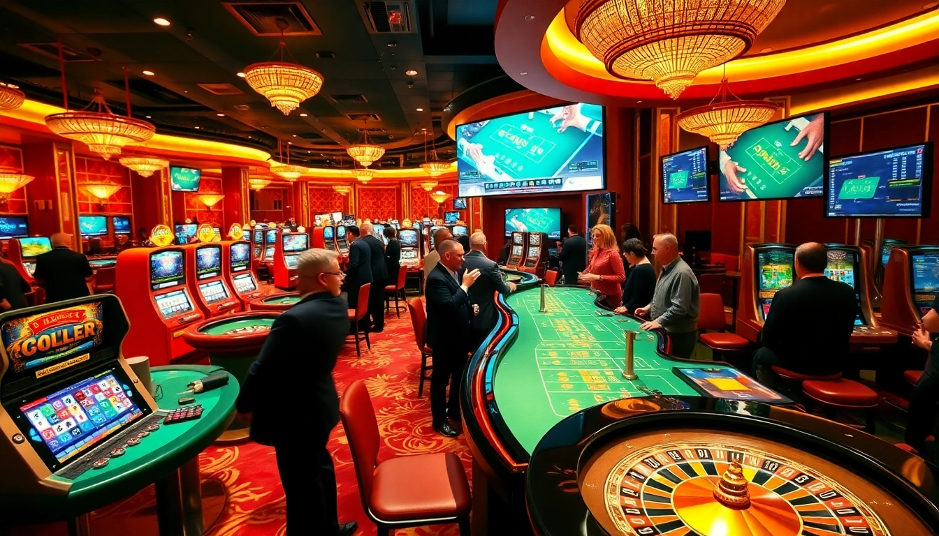 Experience the thrill of soibet ออนไลน์ with vibrant casino games and players enjoying their bets.