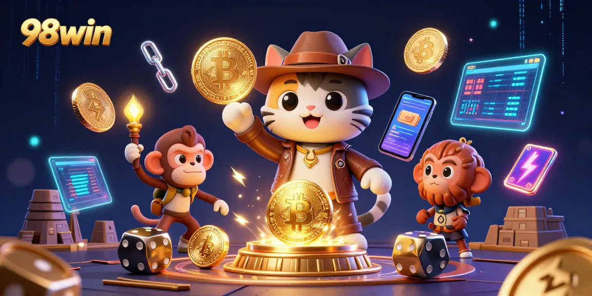 Engage in thrilling gameplay with 98win at a digital casino treasure hunt.