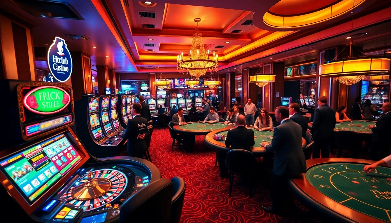 Hitclub offers thrilling gaming experiences with lively casino tables and vibrant slot machines.