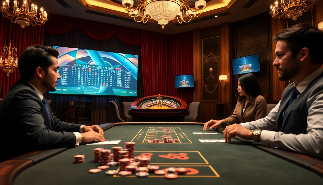 Engagement at the gambling table showcasing Luongsontv live betting excitement.
