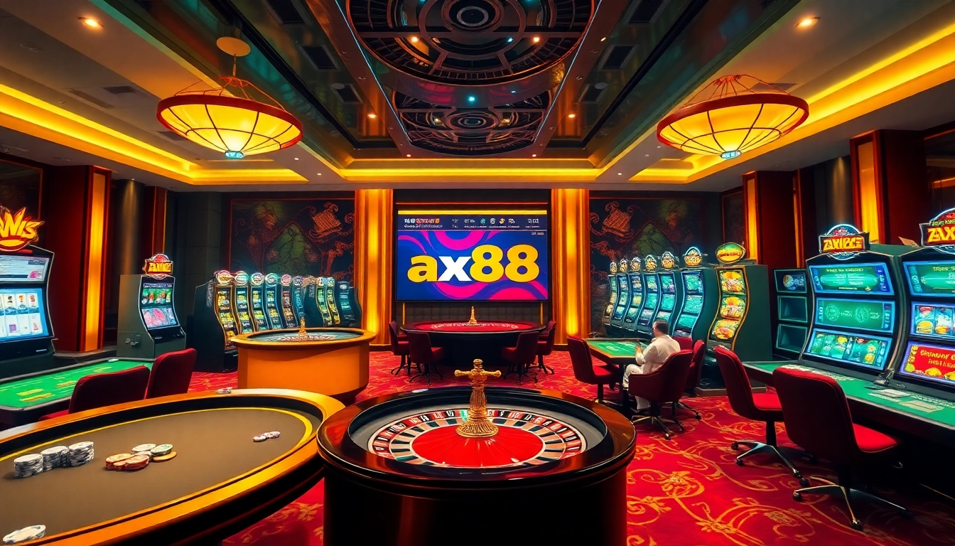 Experience the excitement of online gambling at https://ax88.bid/ with vibrant casino visuals.